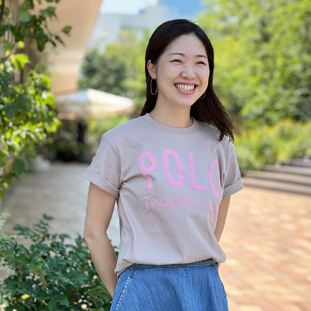 POLOフロッキープリント/6.2オンスTシャツ