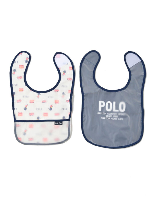 お食事スタイ ロゴ×ロンドン総柄 - POLO BCS（ポロ・ビーシーエス）