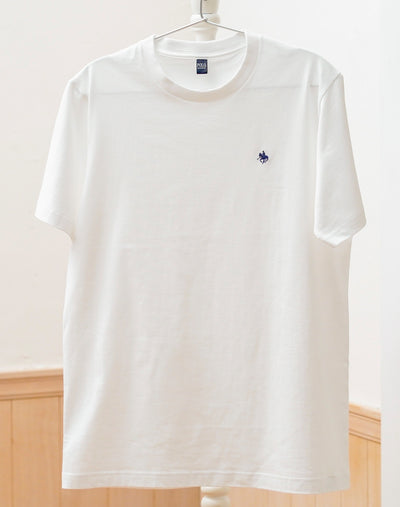 ワンポイント刺繍クルーネックTシャツ