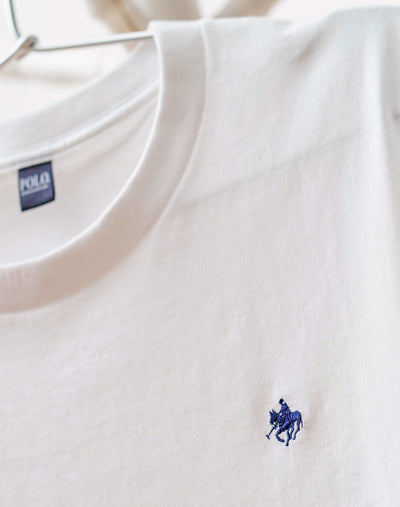 ワンポイント刺繍クルーネックTシャツ
